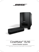 Bose CineMate 15 system Manual do usuário
