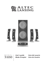 Altec Lansing Speaker 5100 Manual do usuário