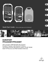 Behringer EUROPORT PPA2000BT Manual do usuário