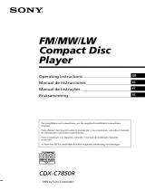 Sony CDX-C7850R Manual do usuário