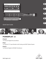 Behringer Powerplay P16D Ultranet Manual do usuário