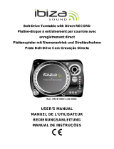 Ibiza Sound PLATINE-DISQUE AVEC ENREGISTREUR USB/SD (FREEVINYL) Manual do usuário