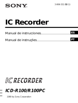 Sony ICD R100PC Manual do usuário
