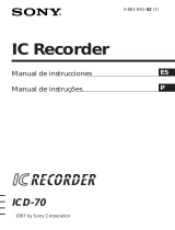 Sony Série ICD 70 Manual do usuário
