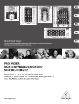 Behringer Pro Mixer NOX1010 Guia rápido