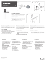 Shure Centraverse CVL Lavalier Condenser Microphone Manual do usuário