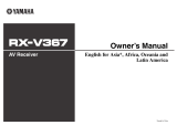 Yamaha RX-V367 Manual do proprietário