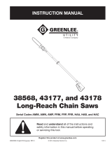Greenlee Long Reach Chain Saws - Portuguese Manual do usuário