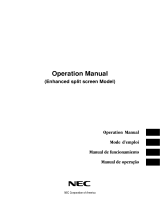 NEC split screen Model Manual do usuário