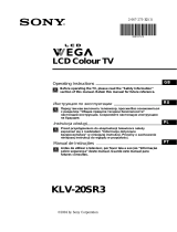 Sony KLV-20 SR3/S Manual do usuário