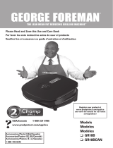 George Foreman GR10B Champ Manual do usuário