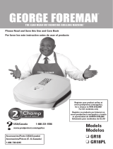 George Foreman Kitchen Grill GR18 Manual do usuário