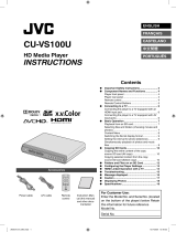 JVC DVD Player CU-VS100U Manual do usuário