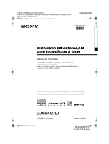 Sony CDX-GT827UX Manual do proprietário