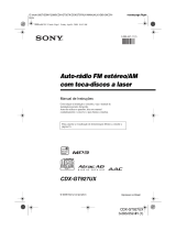 Sony CDX-GT927UX Manual do proprietário