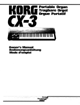 Korg CX-3(Original) Manual do proprietário