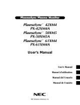 NEC PlasmaSync® 61XM4 Manual do usuário