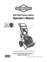 Simplicity OPERATOR'S MANUAL 2500@2.0 BRIGGS & STRATTON PRESSURE WASHER MODEL- 020378-0 Manual do usuário