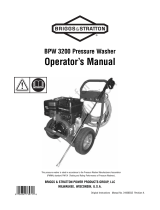 Simplicity OPERATOR'S MANUAL BRIGGS & STRATTON 3200@4.0 PRESSURE WASHER MODEL- 020380-1 Manual do usuário