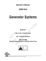 Simplicity STANDBY GENERATOR, MILBANK, 35KW GLC SINGLE PHASE Manual do usuário