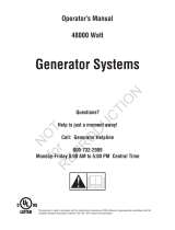Simplicity STANDBY GENERATOR, MILBANK, 48KW, GLC SINGLE PHASE Manual do usuário