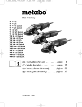 Metabo W 10-125 Instruções de operação