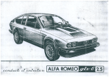 Alfa Romeo Alfetta GTV6 Manual do proprietário