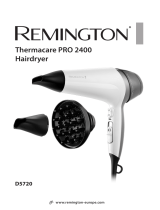 Remington D5720 Thermacare PRO 2400 Hairdryer Manual do usuário