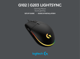 Logitech G203 Prodigy Gaming Mouse - Setup Guide Manual do usuário