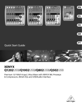 Behringer Xenyx Q802 USB Guia rápido