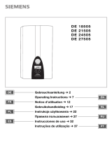 Siemens DE21505/05 Manual do usuário