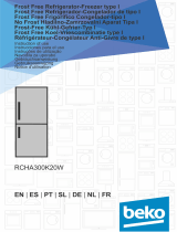 Beko RCHA270K30WN Kühl-gefrierkombination Manual do proprietário