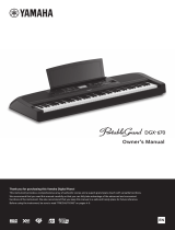 Yamaha DGX670 Portable Digital Piano Manual do proprietário