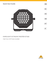 Behringer EUROLIGHT OCTAGON THEATER OT360 High-Power LED Theater Spotlight Guia rápido