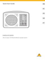 EUROLIVE Ultra-Compact 150-Watt PA/Monitor Speaker System Guia rápido