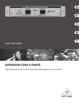 Behringer EXPANSION CARD X-DANTE Guia rápido