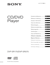 Sony DVP-SR370 Manual do proprietário
