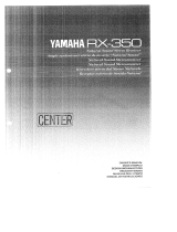 Yamaha RX-350 Manual do proprietário