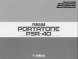 Yamaha PortaTone PSR-40 Manual do proprietário