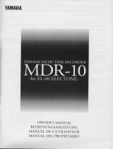 Yamaha MDR-10 Manual do proprietário