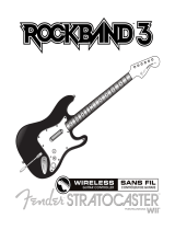 Mad Catz Rock Band 3 Wireless Fender Stratocaster Guitar Controller WII Manual do usuário