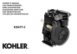 Kohler KD477-2 Manual do usuário