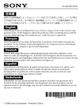 Sony ECM-AW3 Informação importante