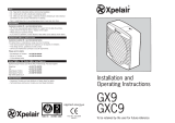 Xpelair GXC9 Manual do usuário