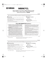 Yamaha MBM7CL Manual do usuário