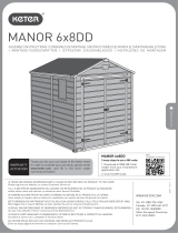 Keter Manor 6x8 Resin Outdoor Storage Manual do usuário