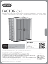 Keter Factor 6x3 Outdoor Storage Shed Manual do usuário