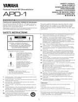Yamaha APD-1 Manual do proprietário