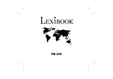 Lexibook Touchman TM231 Manual do usuário