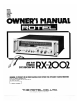 Rotel RX-2002 Manual do proprietário